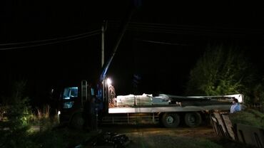 Манипулятор Hino. Работа в ночное время суток.