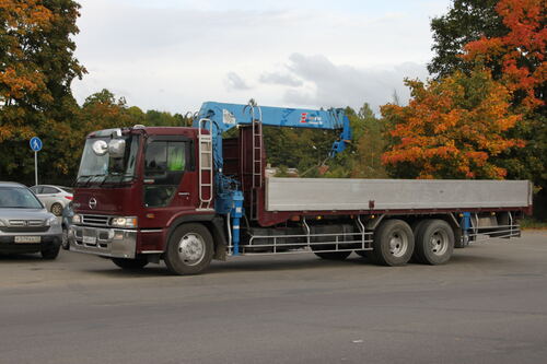 Hino Profia борт 15 тонн, стрела Tadano 505
